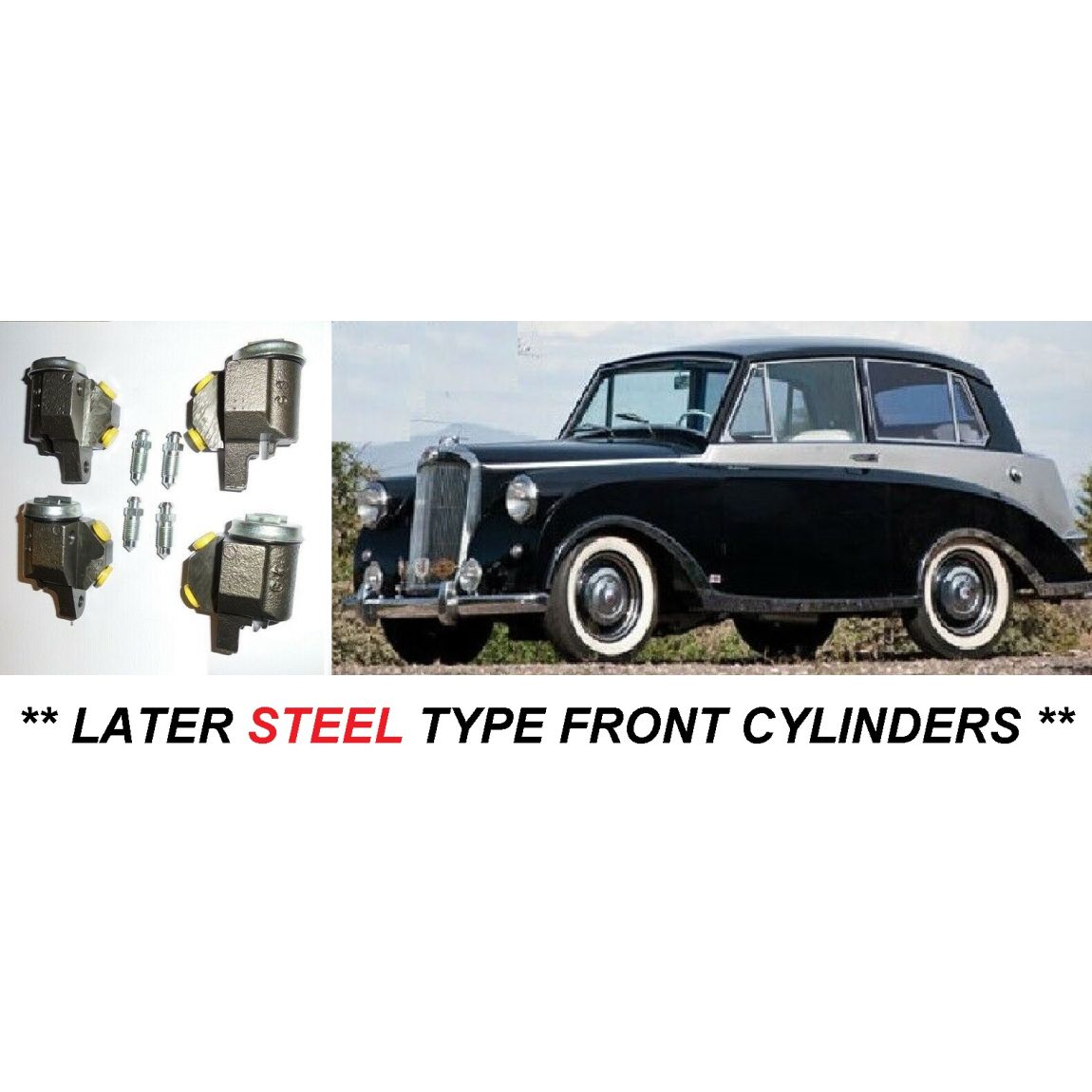 FRONT BRAKE WHEEL CYLINDERS x4 (Triumph Mayflower) (**From Late 51- 53**)